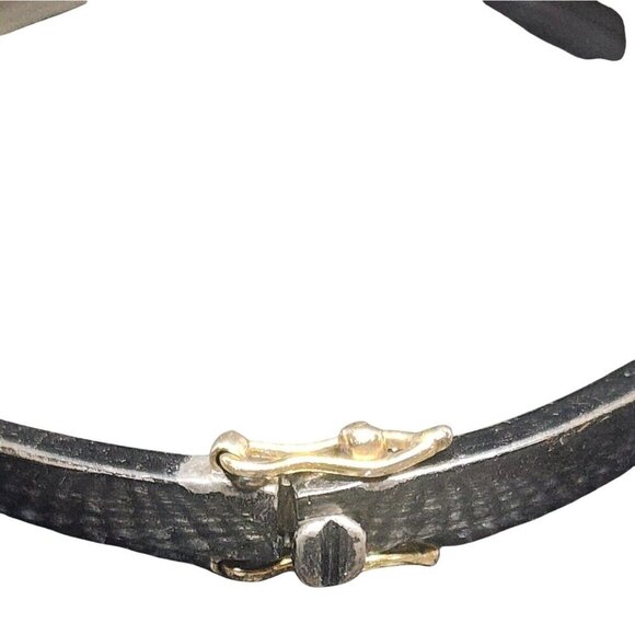 LOVE Initial Designer 925 Silver Pave Diamond Bangle Bracelet With Gold Clasp - Picture 5 of 6